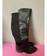 Women’s Ashley Stewart Black Knee Boots Size 8 Wide - $1,375.80 MXN