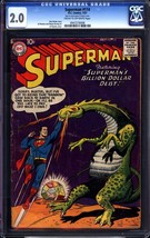 Superman #114 (1957) CGC 2.0 -- Superman vs. Dragon cover by Al Plastino; Binder - £84.18 GBP