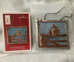 Hallmark Keepsake Ornament Our Friendship Winnie the Pooh Metal Glass Ornament - £9.02 GBP