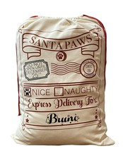Personalized Pet Santa Sack, Dog Santa Bag, Pet Christmas sack Pet Chris... - $17.63
