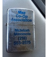 Vintage Pocket Lighter Mac Co-op McIntosh MN Advertising Brushed Silver ... - €17,36 EUR