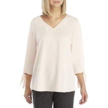 NWT CALVIN KLEIN CAREER PINK BLOUSE TUNIC SIZE L - $49.29