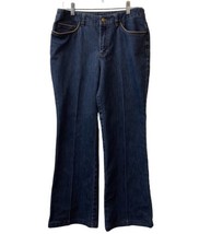 Jones New York Denim Jeans Womens Size 8 Trimed Pockets Straight Leg Dark Wash  - £7.79 GBP