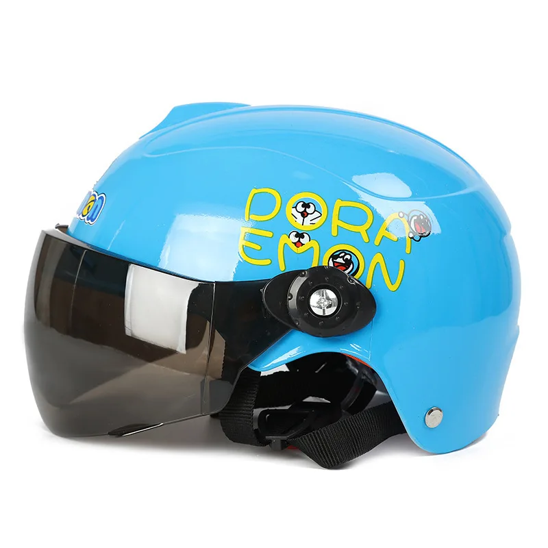 Children&#39;s electric motorcycle helmet boys and girls summer anti-collision retro - £145.73 GBP