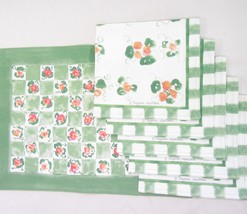 Suzanne MacCrone Floral Check Green Dinner Napkins Plus Placemat Set - £27.52 GBP