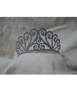 Fancy Silver Glitter Metal Tiara Scrolls Shell Mermaid Queen Princess Ap... - $19.28 CAD