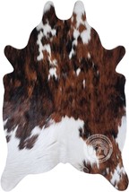 Genuine Mini Cowhide Rug Tricolor Small Hair On Cow Hide, 24 X, Or 90 X 60 Cm. - £42.99 GBP
