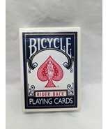 Blue Bicycle Rider Back Poker Size Playing Card Deck Poker 808 Complete  - $8.50 CAD