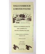 Halls Harbour Lobster Pound Nova Scotia Brochure Vintage Canada Fishing ... - $20.00