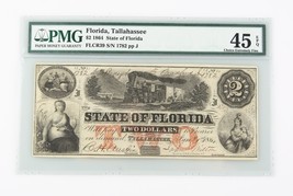 1864 Confederate Note CXF-45 EPQ PMG Extra Fine Choice Tallahassee Csa R... - $560.23