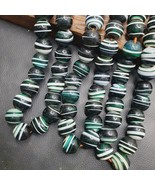 Beautiful old african  glass beads Necklace strand  17mmGift - $82.07 CAD