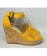 Womens Marc Fisher Batini Faux Suede Wedge Heel Sandals Yellow Blue Pink... - $29.99