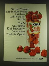 1966 Kraft Strawberry Preserves Ad - We take 26 plump and delicious berries  - $18.49