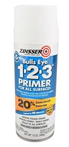 Bulls Eye 1-2-3 PRIMER spraY Bright White Interior Exterior zinser Zinss... - $29.73