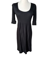 Calvin Klein Womens Ribbed Knit Solid Black Scoop Neck Sweater Dress Siz... - $345.45 MXN