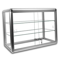 Elegant Silver Anodized Aluminum Countertop Showcase - $185.49