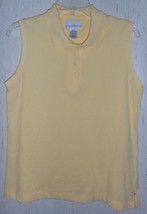 Excellent Womens Cutter &amp; Buck Sleeveless Yellow Polo Shirt Size M - £18.43 GBP