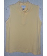 EXCELLENT WOMENS CUTTER &amp; BUCK SLEEVELESS YELLOW POLO SHIRT  SIZE M - €20,26 EUR