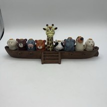 Menorable Noah&#39;s Ark &amp; Baby Animals Ceramic Hanukkah Menorah Roman Inc - $125.00