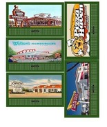 5 BILLBOARD THEME FAST FOOD RESTURANT SIGN INSERTS FITS Lionel Trains 31... - $495.74 MXN