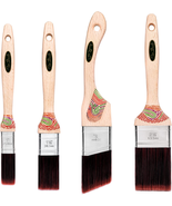 4 Pack Professional Paint Brush Set with Synthetic Bristles (1&quot;,1.5&quot;,2&quot;,... - £12.06 GBP