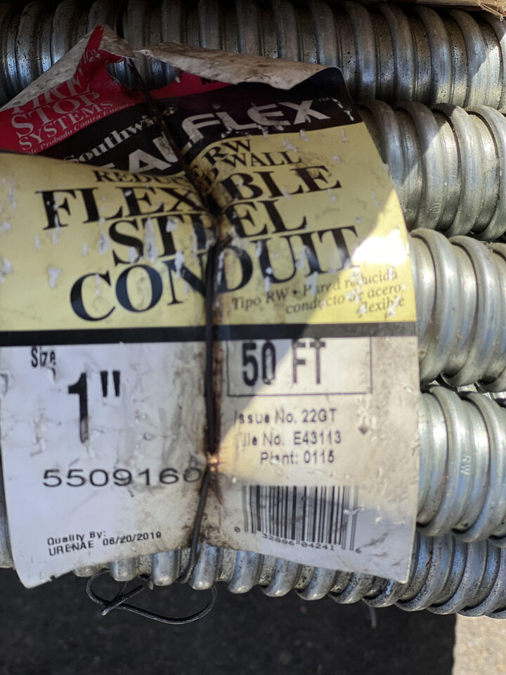 Southwire GALFLEX 1&quot; Flexible Steel Metal Conduit Strip High Strength - $2.50