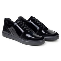 Belvedere Men's Formal Sneaker Edmound Black Velvet Patent Leather image 7