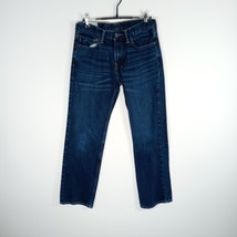 Abercrombie Kids Jeans Size 16 Blue Dark Wash Denim LIght Distressing Whiskers - $26.07