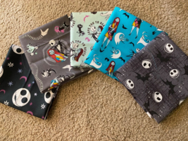 Fat Quarter Fabric 5 FQ bundle Disney Nightmare NBC Jack Sal 100% Cotton Novelty - $29.75