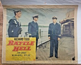 1957 Battle Hell Original Lobby Card Richard Todd D.C.A. Pictures LC4 - £15.97 GBP