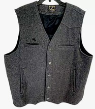 Mens Wyoming Traders 100% Wool Lined Gray Vest Western Ranch Wear Size X... - £44.27 GBP