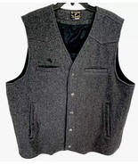 Mens Wyoming Traders 100% Wool Lined Gray Vest Western Ranch Wear Size X... - £42.89 GBP