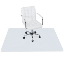 Transparent 60"Chair Mat Thick Feet Non-slip PVC Soft Desk Protect Floor Carpert - £54.34 GBP