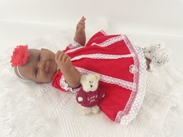 Vintage Berenguer La Newborn Moments Baby Doll Ethnic A/A Soft Full Vinyl Girl - £108.21 GBP