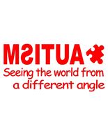 AUTISM SEEING THE WORLD.. (2-Pack, 7" RED) Vinyl Decal Window Sticker - €7,58 EUR