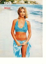 Britney Spears teen magazine pinup clipping beach swimsuit belly ring Ti... - $5.00