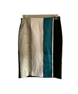 Hugo Boss Womens Color Block Zip Comfort Knee Length Pencil Skirt Size 6 - £29.38 GBP