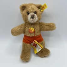 Vintage Steiff Original 8&quot; Teddy Bear 0218/16 Western Germany w/ Button &amp; Tags - £38.29 GBP