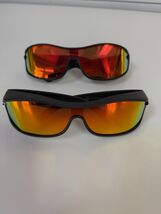 Battle Vision Z22-1222 Sunglasses Black Polarized Wrap Used - $186.21 MXN