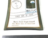 NASA - Apollo 8 Smoked Glass First Day Cover Small Ashtray (Circa 1980&#39;s) - $13.98