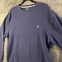 Ralph Lauren Shirt Mens 2XL XXL Navy BlueWaffle Knit Thermal Base Layer ... - £7.36 GBP