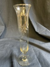 Clear Glass Bud Vase Etched Design 8” - £5.37 GBP