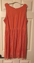 XHILARATION Women&#39;s Junior Coral Orange  Lace Dress Women&#39;s Size  XL - £13.83 GBP