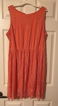 XHILARATION Women&#39;s Junior Coral Orange  Lace Dress Women&#39;s Size  XL - $17.59