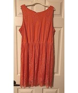 XHILARATION Women&#39;s Junior Coral Orange  Lace Dress Women&#39;s Size  XL - $17.59