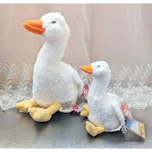 Ty Gussy The Goose From Charlottes Web Ty Beanie Baby &amp; Buddy Collectible 2 pcs - £55.91 GBP