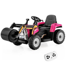12V Kids Ride on Road Roller with 2.4G Remote Control-Pink - Color: Pink - £160.27 GBP