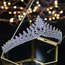 Designer Wedding Tiaras Crystals Zircon Baroque Bridal Crowns Tocado Nov... - £56.17 GBP