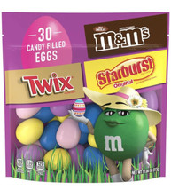 M&amp;M&#39;s, Twix &amp; Starburst Candy-Filled Easter Eggs Bag, 11.04 Oz, 30 Count-SHIP24H - £31.56 GBP