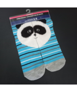 Fuzzy Panda SHARING Socks 2 Part FaceWhite Blue Crew 1 Pair NWT Ladies S... - $90.28 MXN